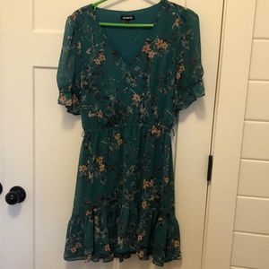 Express floral ruffle dress